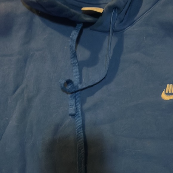 Nike bright blue spell out with embroidered swoosh hoodie men's size XL - Picture 3 of 9